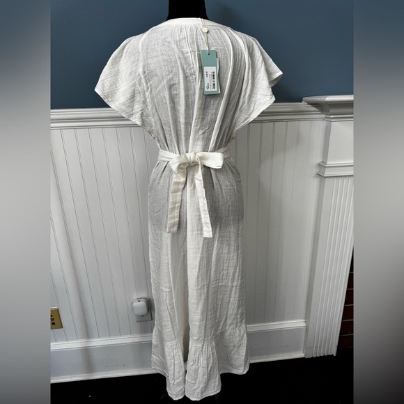NWT Beautiful Shore 100% Cotton White Maxi Dress ~ Medium 🐚 - Picture 4 of 7